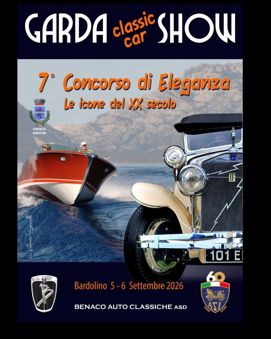 Garda Classic Car Show, the elegance of historic motoring parades along the lakeside