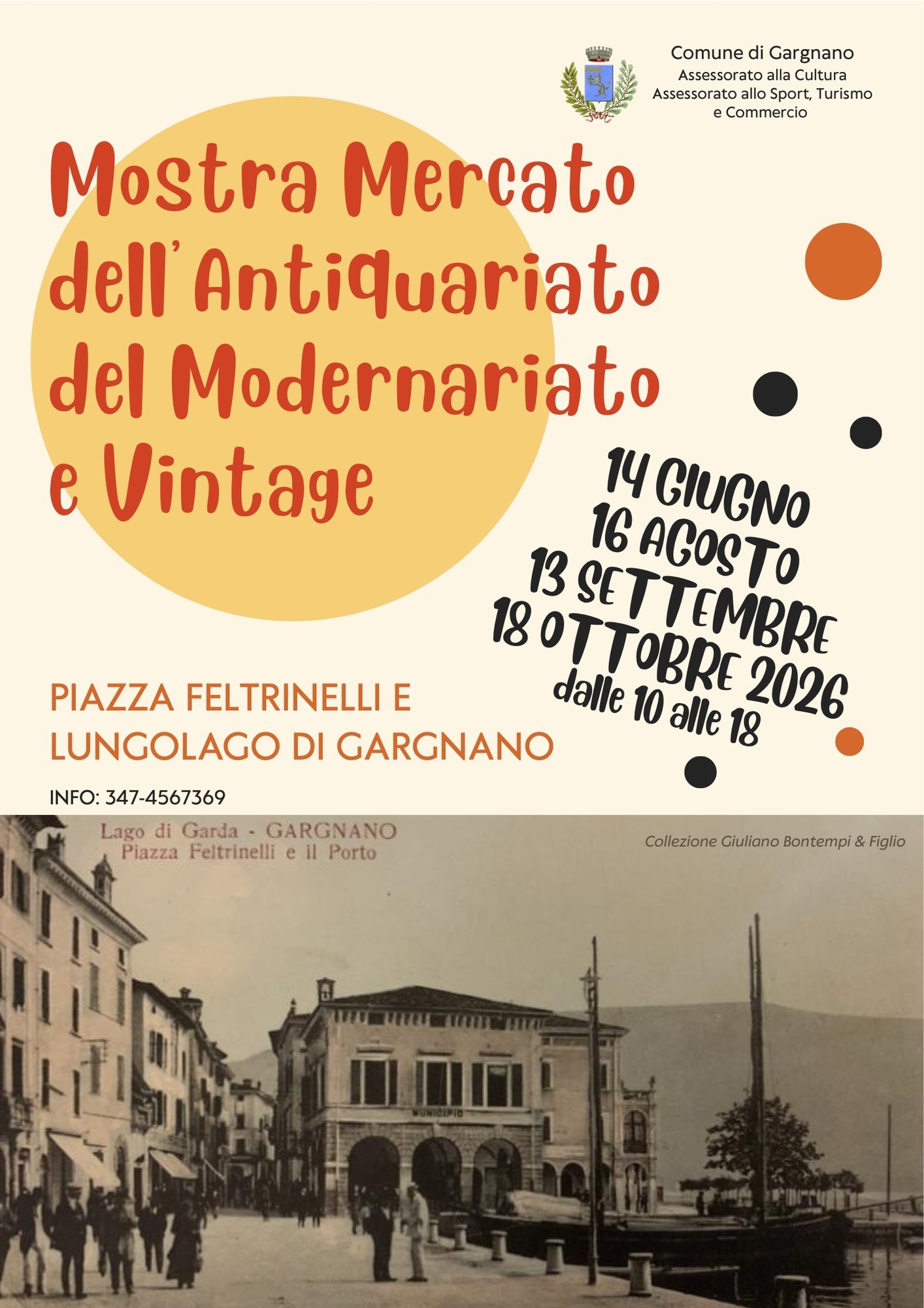 Gargnano, domenica 18 ottobre torna la Mostra Mercato dell'Antiquariato